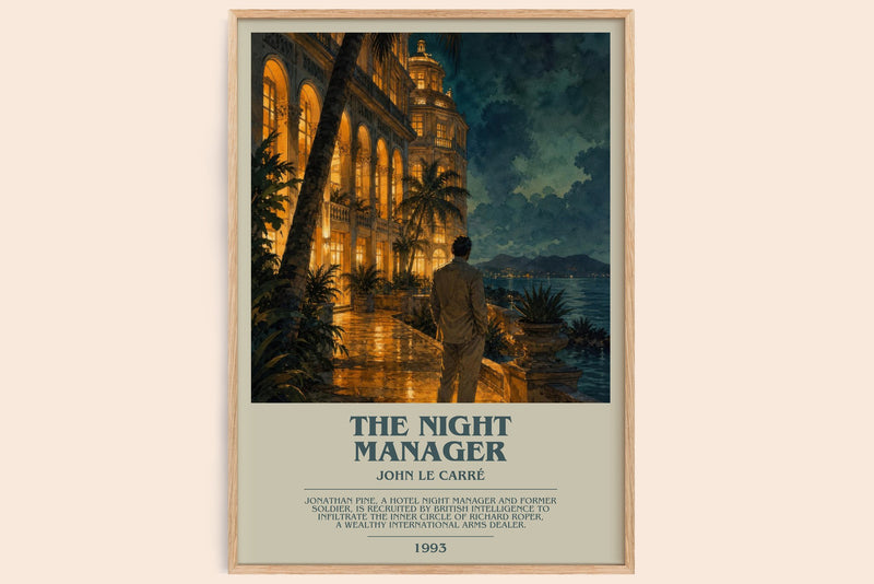 The Night Manager bookish book poster by John le Carré – framed literary art print