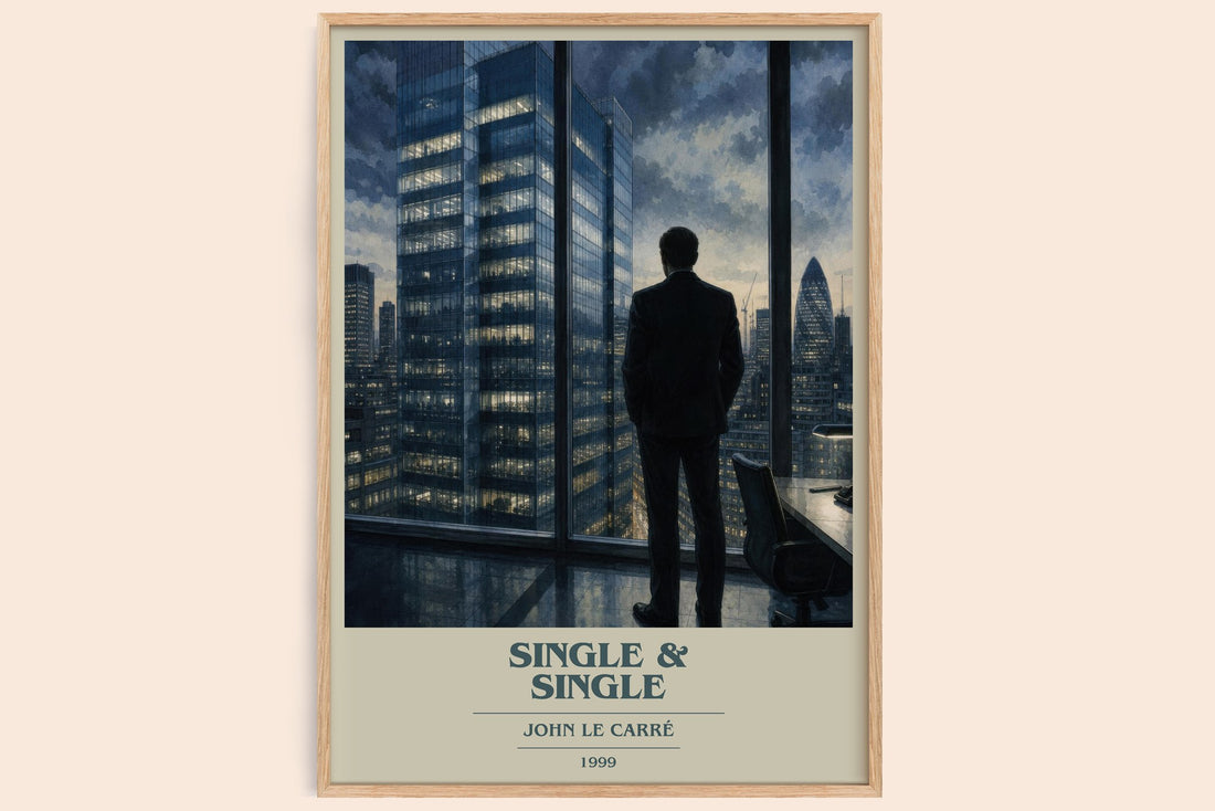 Single & Single book cover book poster by John le Carré – framed literary art print