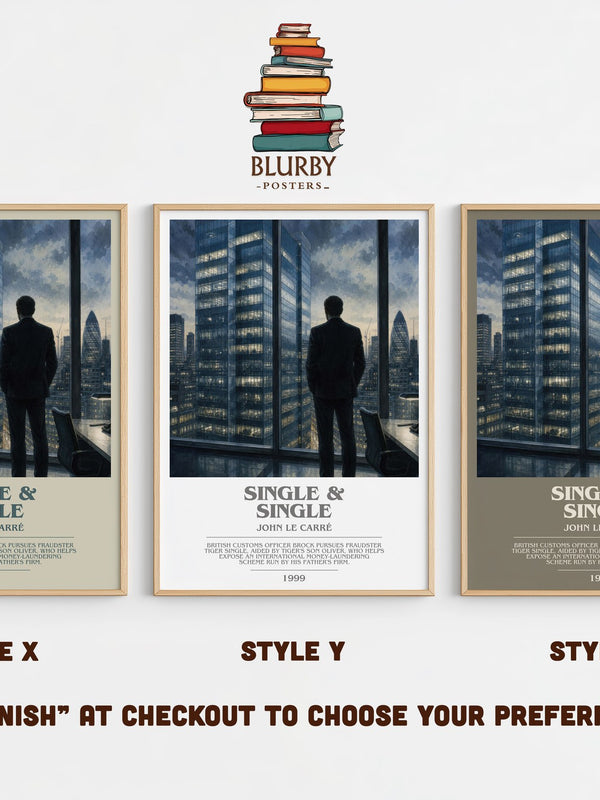 Single & Single bookish print in frame leaning in hallway – legal thriller wall art