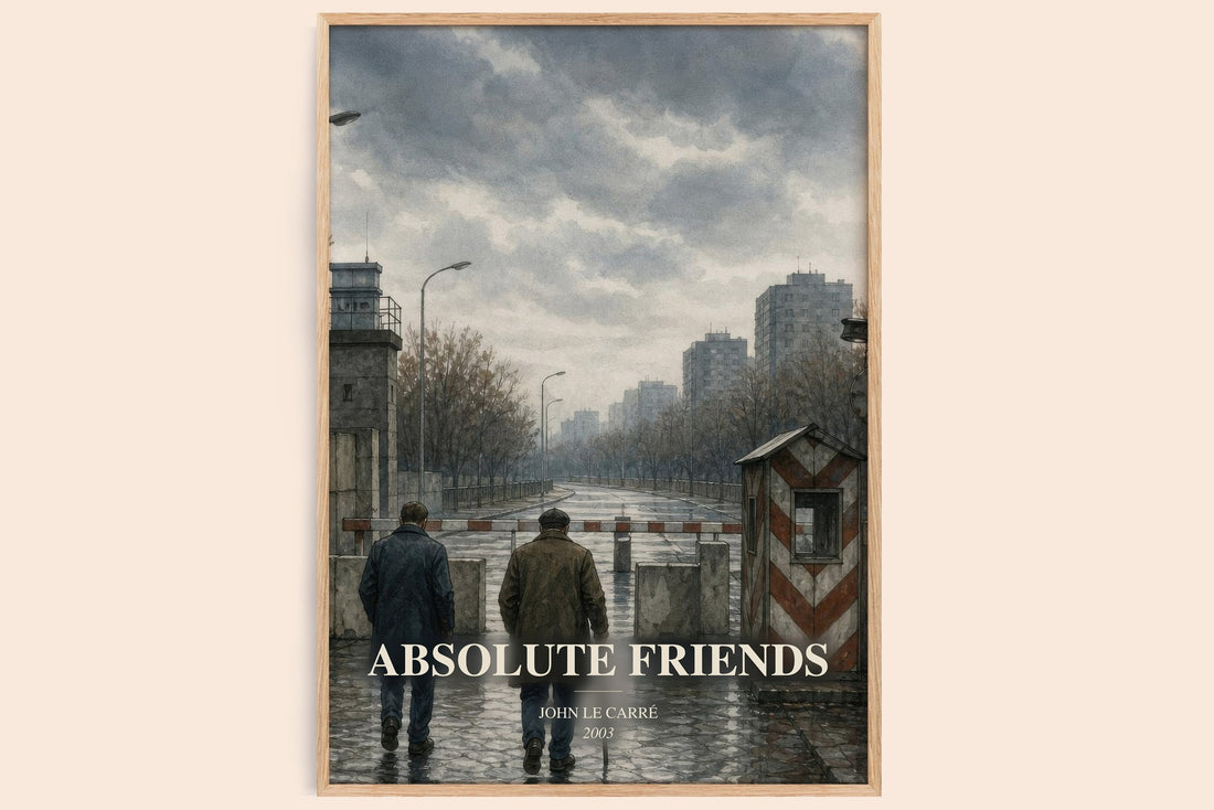 Absolute Friends watercolour book poster by John le Carré – framed literary art print