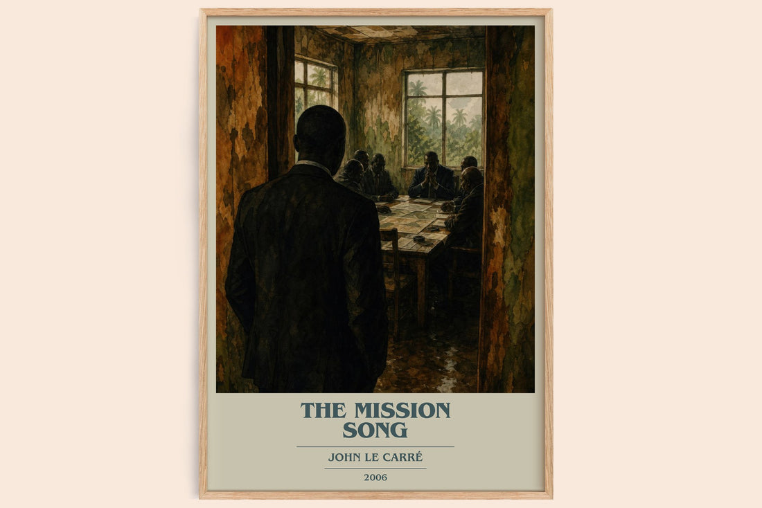 The Mission Song book cover book poster by John le Carré – framed literary art print