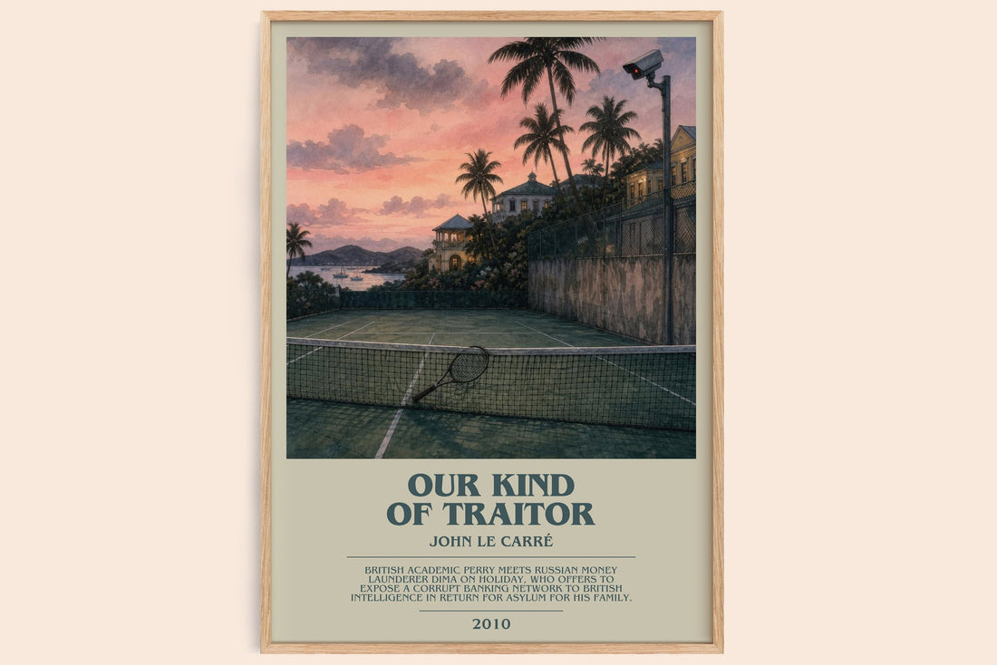 Our Kind of Traitor bookish book poster by John le Carré – framed literary art print