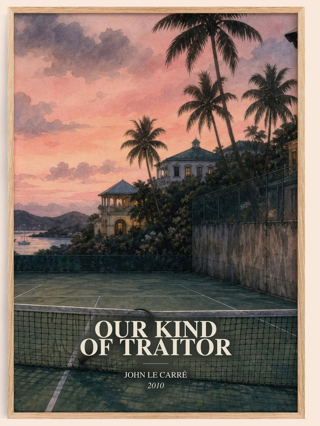 Our Kind of Traitor Book Watercolour Illustration by John le Carré