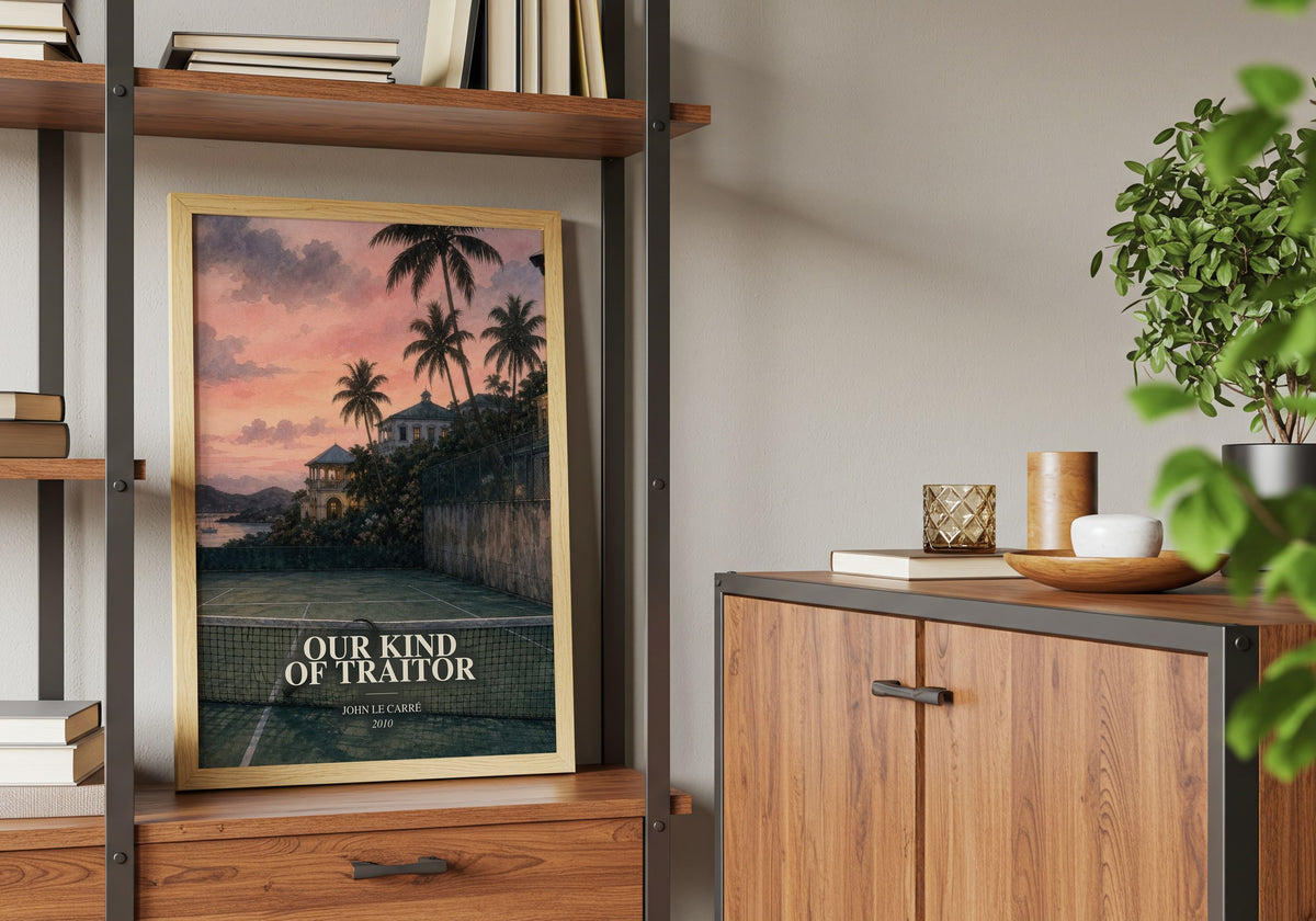 Our Kind of Traitor book watercolour illustration paper finish options – matte satin gloss