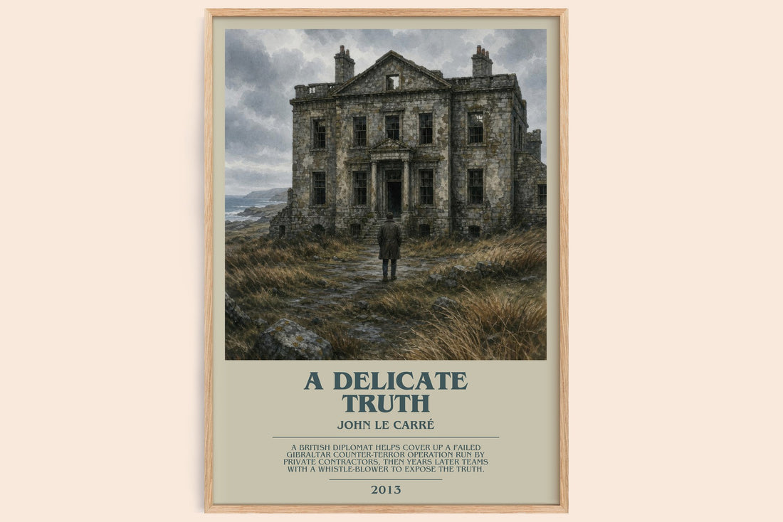 A Delicate Truth bookish book poster by John le Carré – framed literary art print