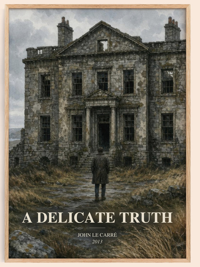 A Delicate Truth Book Watercolour Illustration by John le Carré