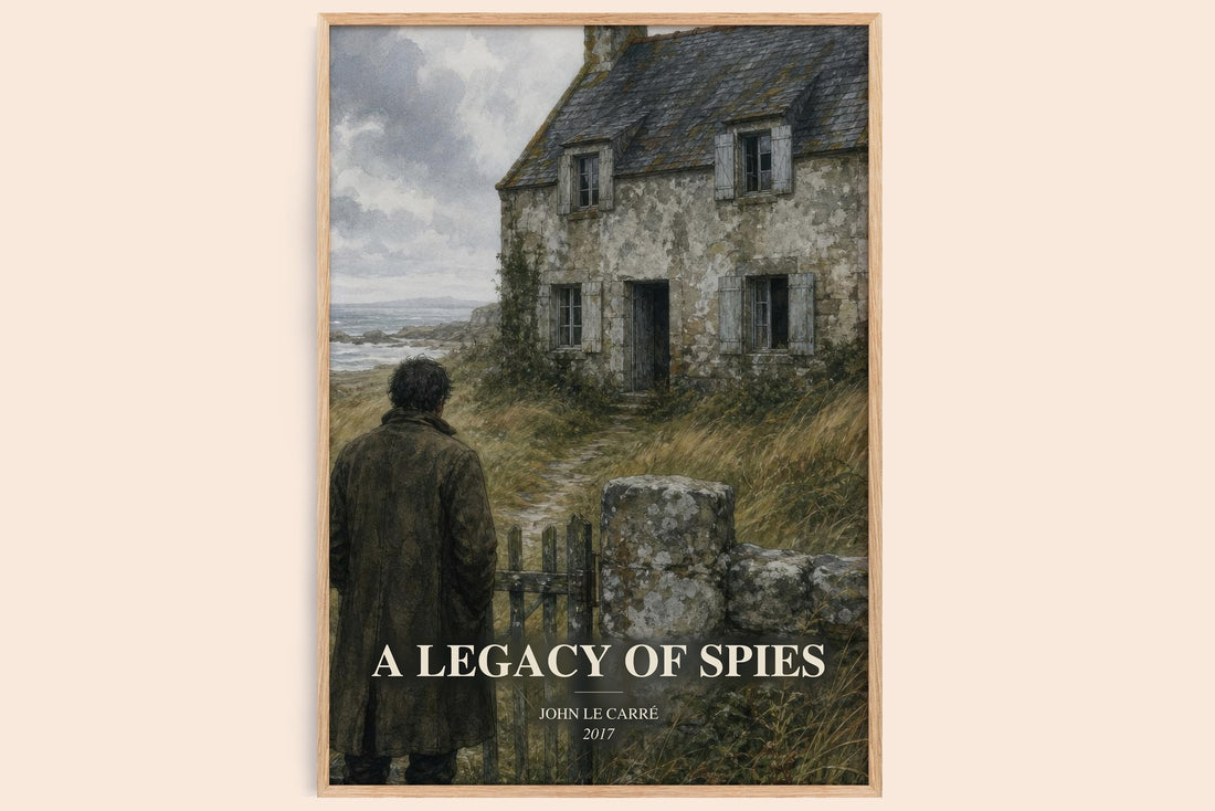 A Legacy of Spies watercolour book poster by John le Carré – framed literary art print