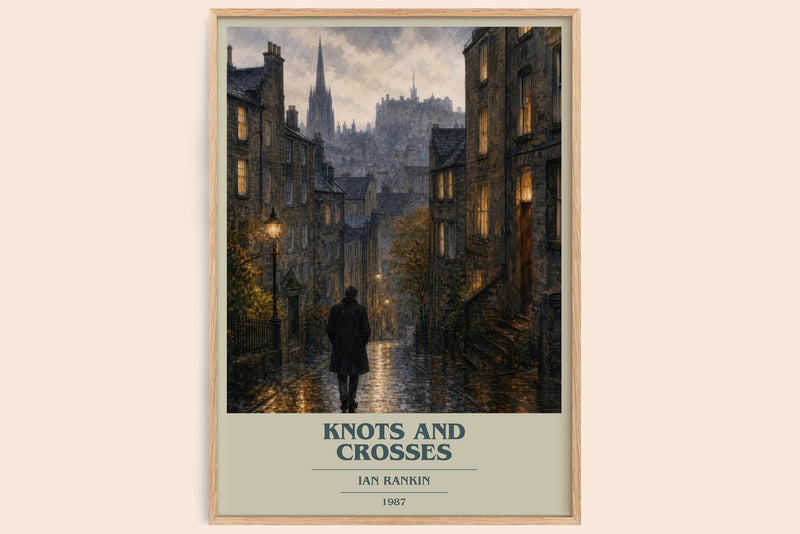 Knots and Crosses Book Cover Poster by Ian Rankin (Modern Minimalist style)