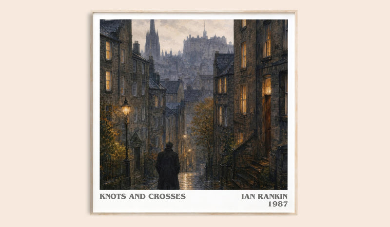 Knots and Crosses Literary Art Print by Ian Rankin (Square style)
