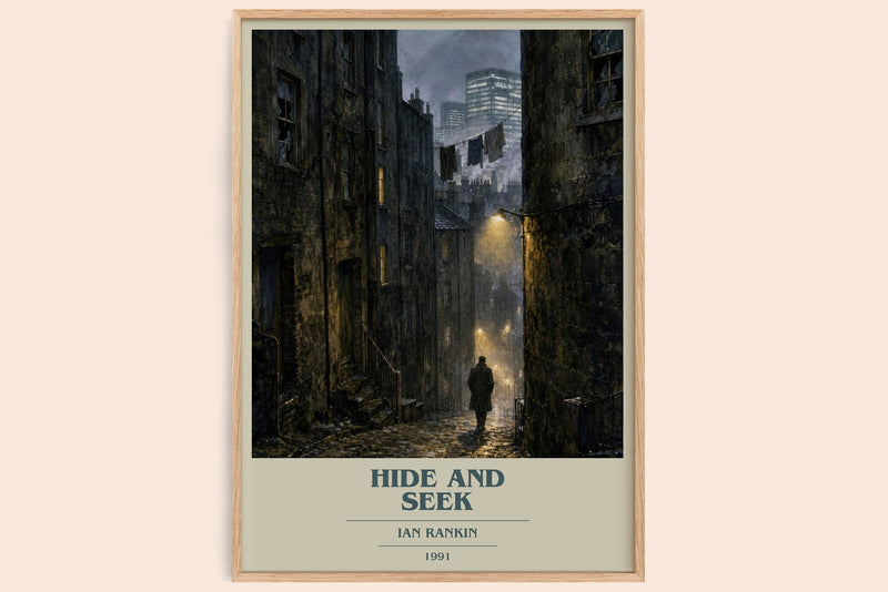 Hide and Seek book cover book poster by Ian Rankin – framed literary art print