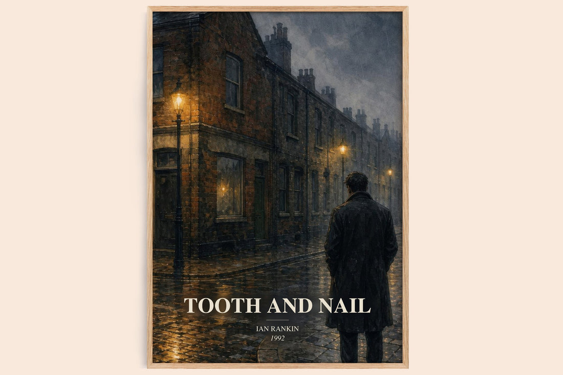 Tooth and Nail watercolour book poster by Ian Rankin – framed literary art print