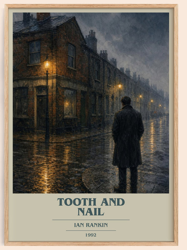 Tooth and Nail book cover book poster by Ian Rankin – framed literary art print