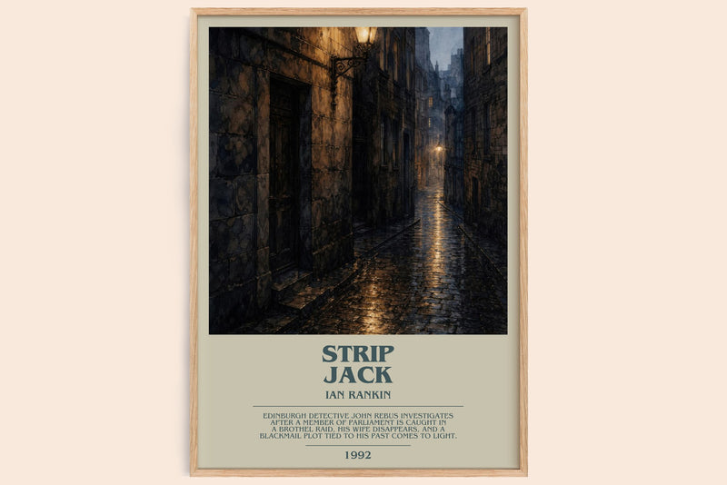 Strip Jack bookish book poster by Ian Rankin – framed literary art print