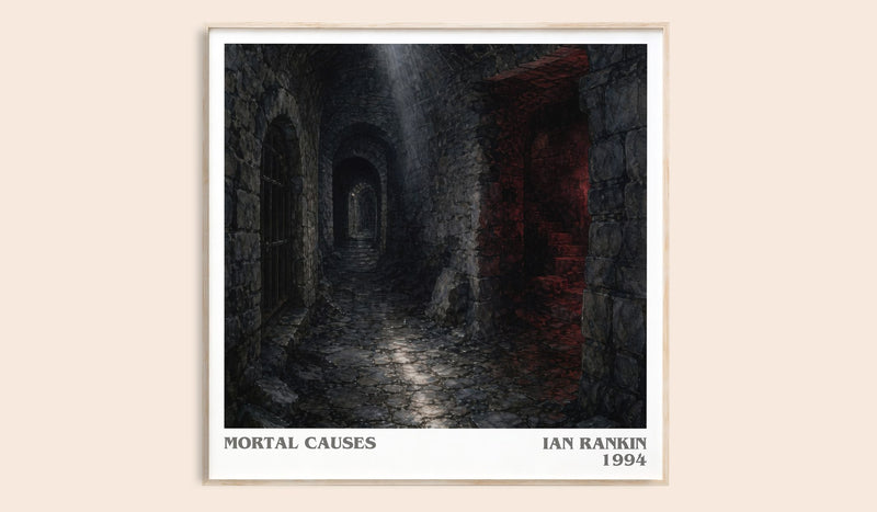 Mortal Causes literary book poster by Ian Rankin – framed literary art print