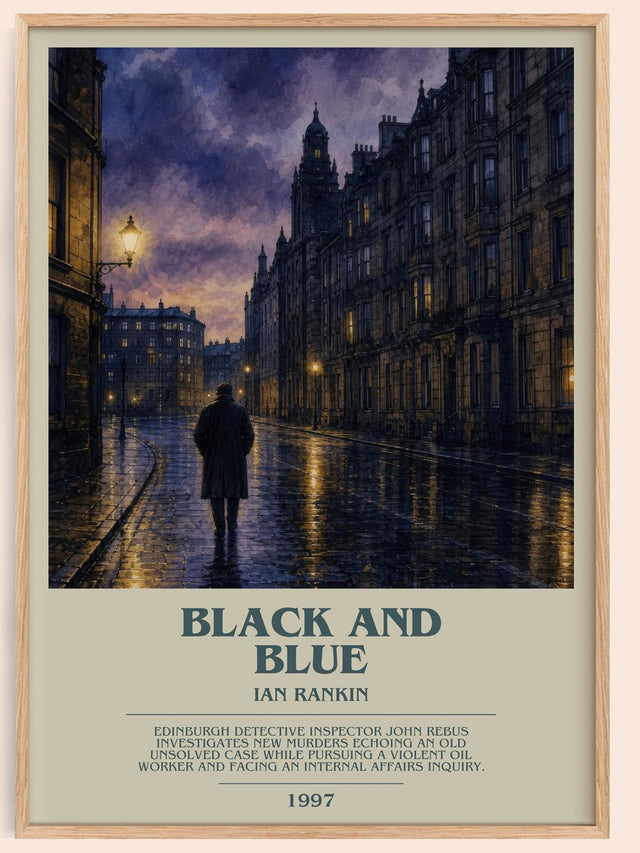Black and Blue Bookish Wall Art by Ian Rankin