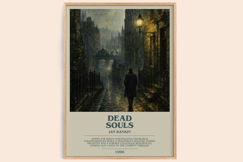 Dead Souls bookish book poster by Ian Rankin – framed literary art print