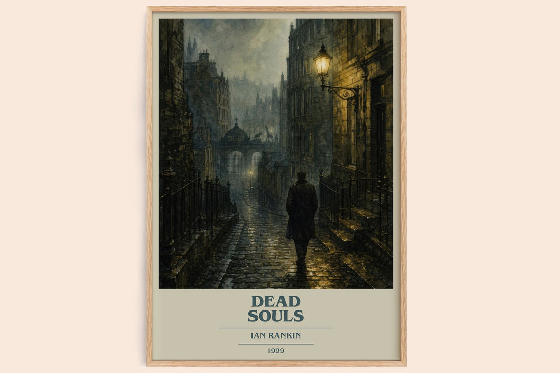 Dead Souls book cover book poster by Ian Rankin – framed literary art print