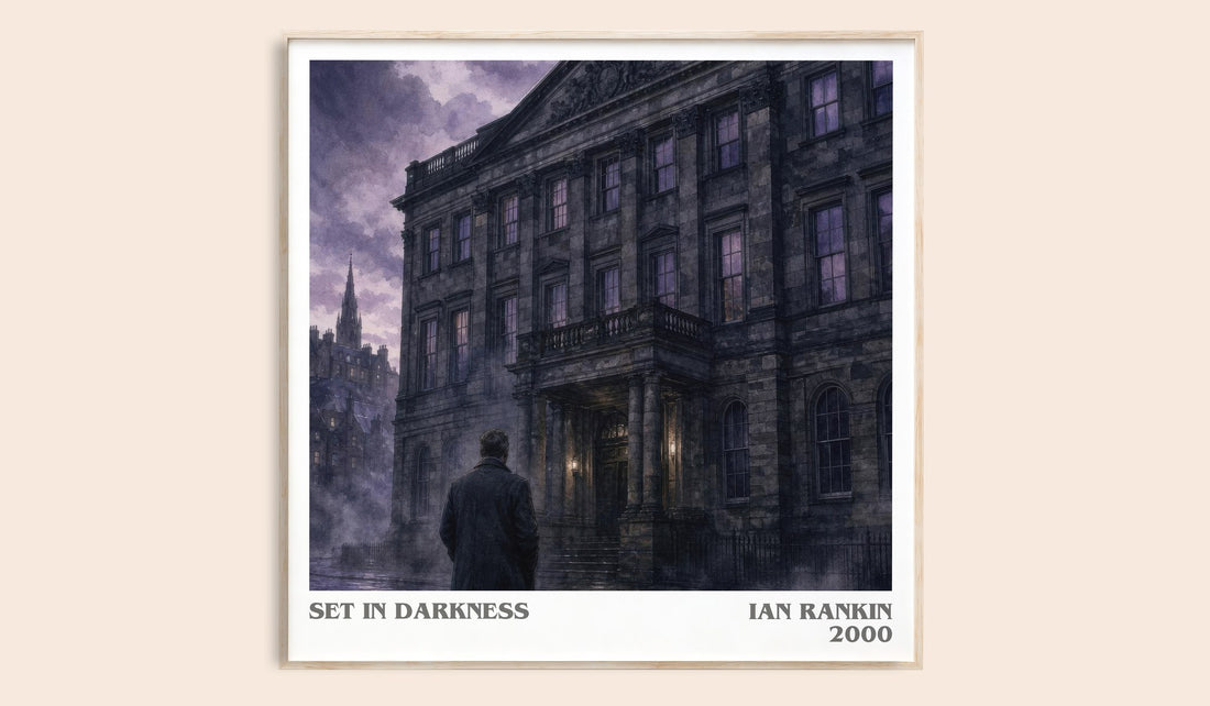 Set in Darkness literary book poster by Ian Rankin – framed literary art print