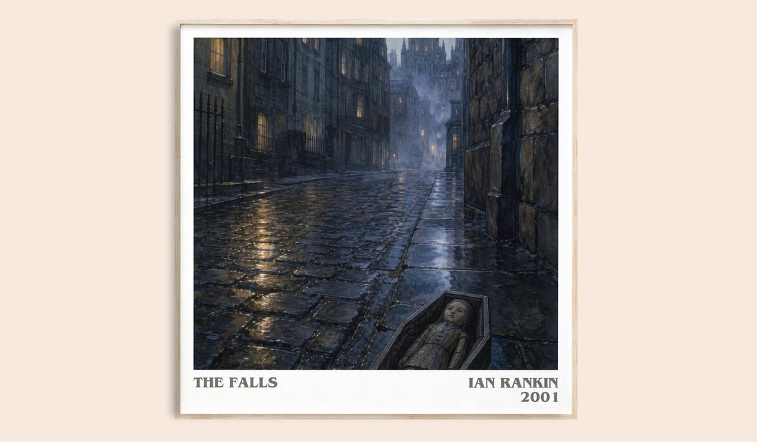 The Falls literary book poster by Ian Rankin – framed literary art print