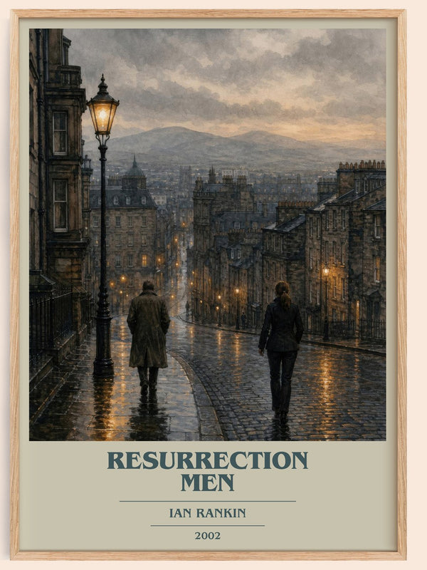 Resurrection Men book cover book poster by Ian Rankin – framed literary art print