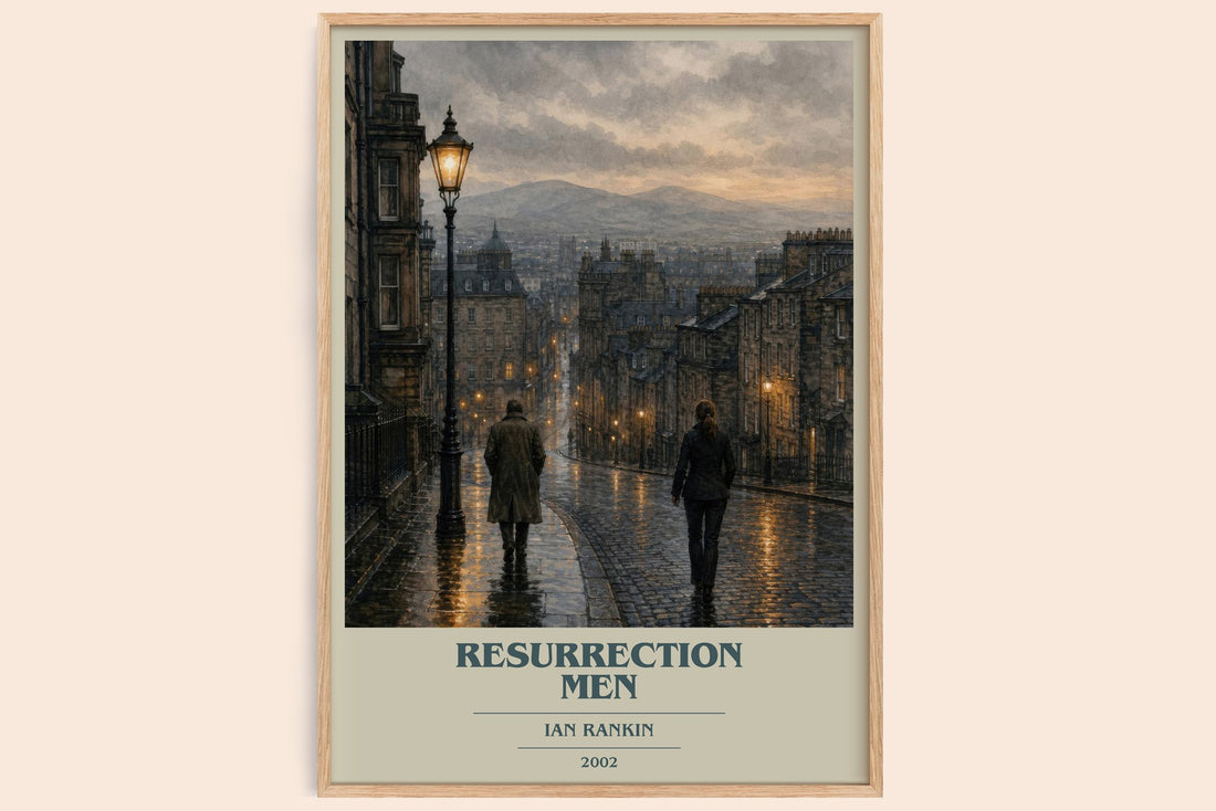 Resurrection Men book cover book poster by Ian Rankin – framed literary art print