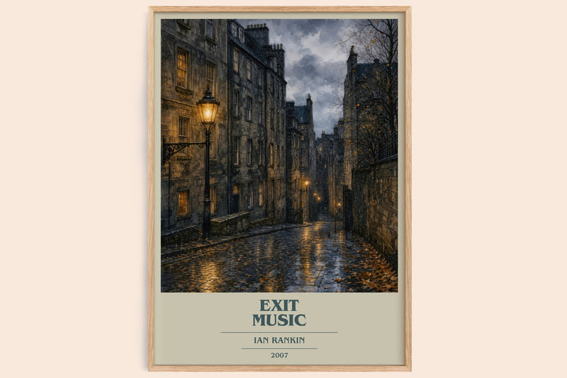Exit Music book cover book poster by Ian Rankin – framed literary art print