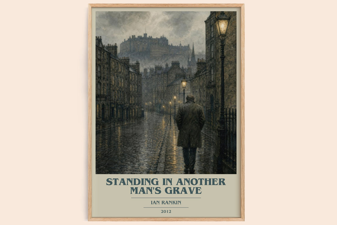 Standing in Another Man's Grave book cover book poster by Ian Rankin – framed literary art print