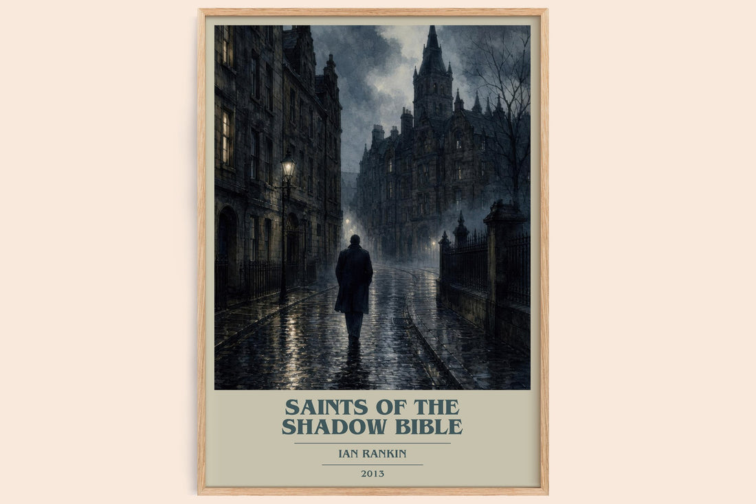 Saints of the Shadow Bible book cover book poster by Ian Rankin – framed literary art print