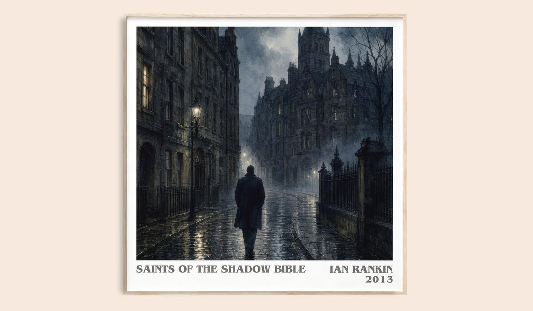 Saints of the Shadow Bible literary book poster by Ian Rankin – framed literary art print