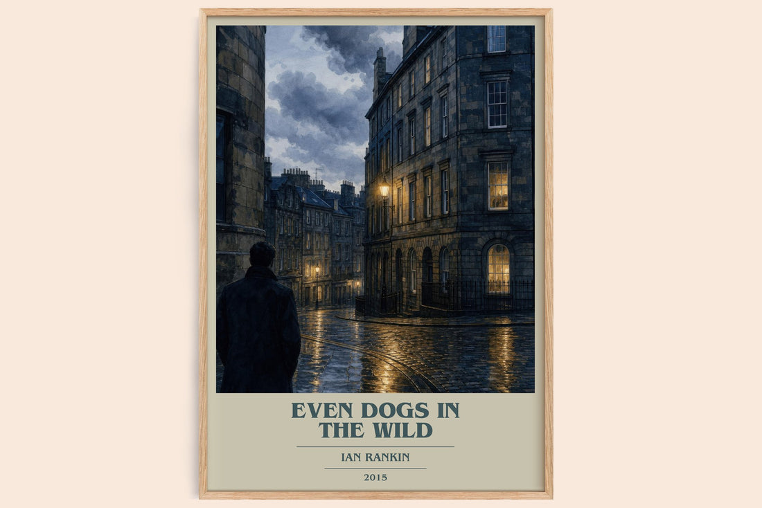 Even Dogs in the Wild book cover book poster by Ian Rankin – framed literary art print