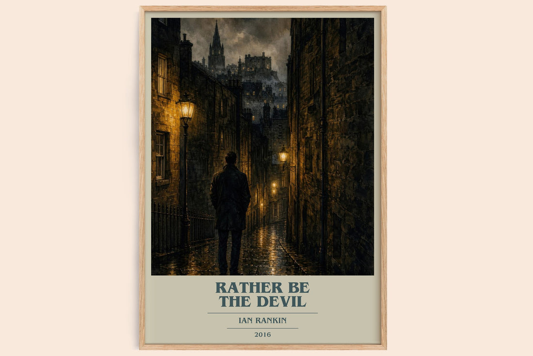 Rather Be the Devil book cover book poster by Ian Rankin – framed literary art print