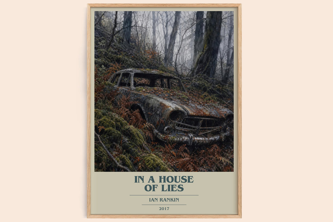 In a House of Lies book cover book poster by Ian Rankin – framed literary art print