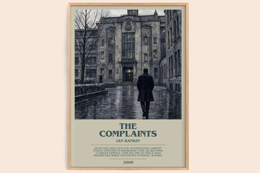 The Complaints bookish book poster by Ian Rankin – framed literary art print