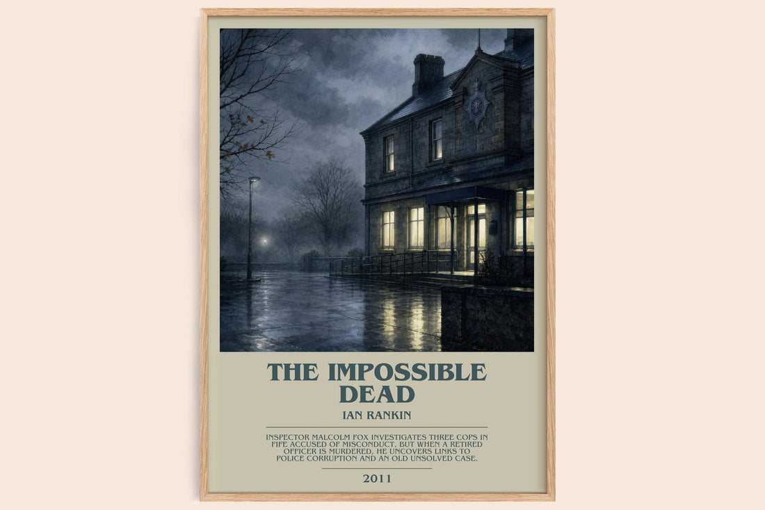 The Impossible Dead bookish book poster by Ian Rankin – framed literary art print