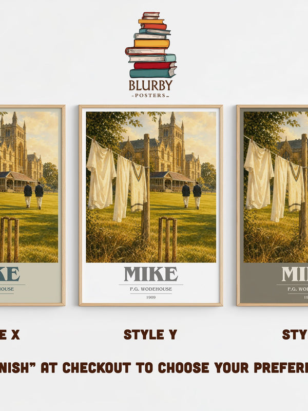 Mike book cover print in frame leaning in hallway – coming of age wall art