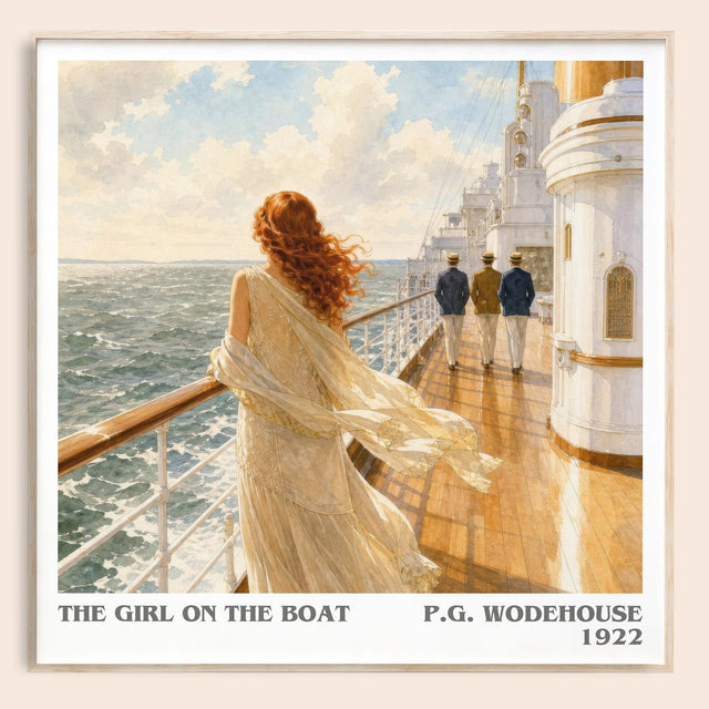 The Girl on the Boat Literary Art Print by P.G. Wodehouse