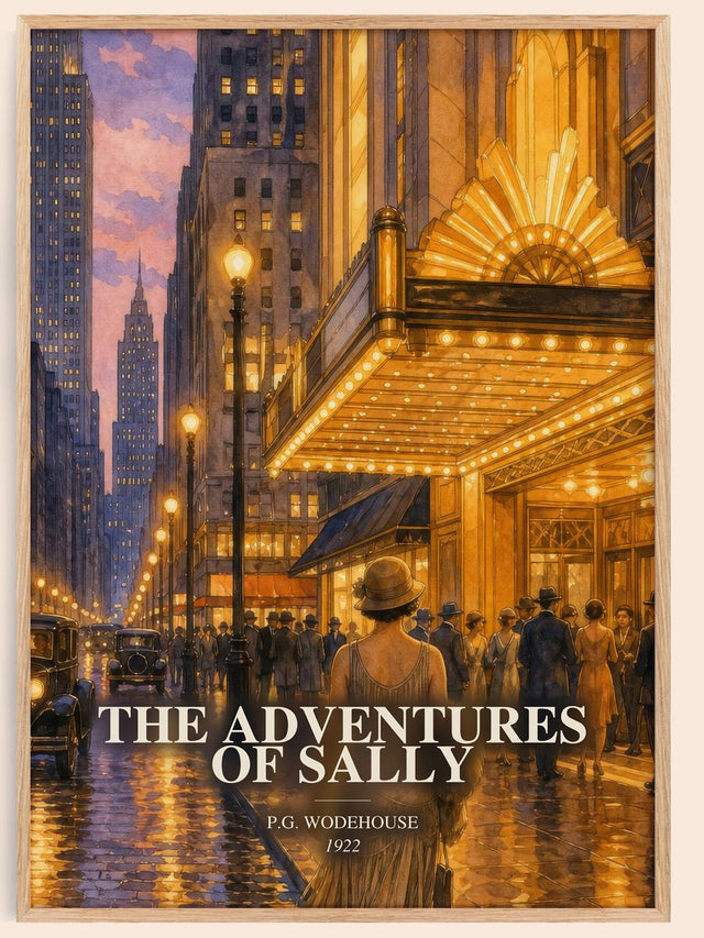 Adventures of Sally Book Watercolour Illustration by P.G. Wodehouse