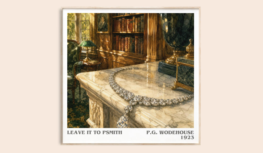 Leave It to Psmith literary book poster by P.G. Wodehouse – framed literary art print