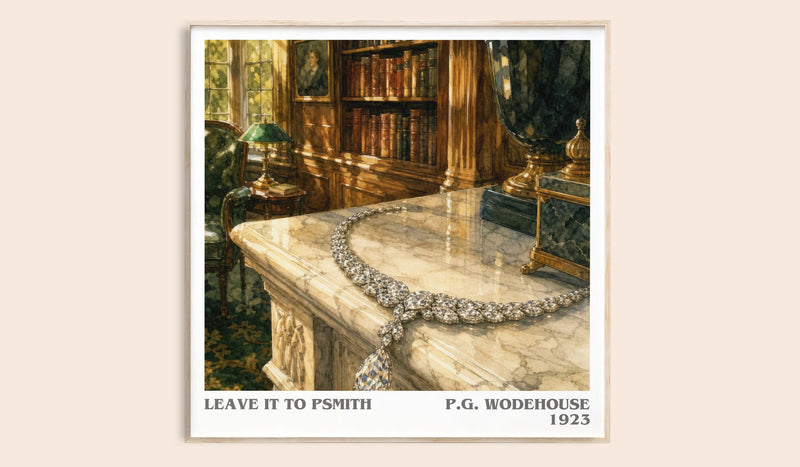 Leave It to Psmith literary book poster by P.G. Wodehouse – framed literary art print