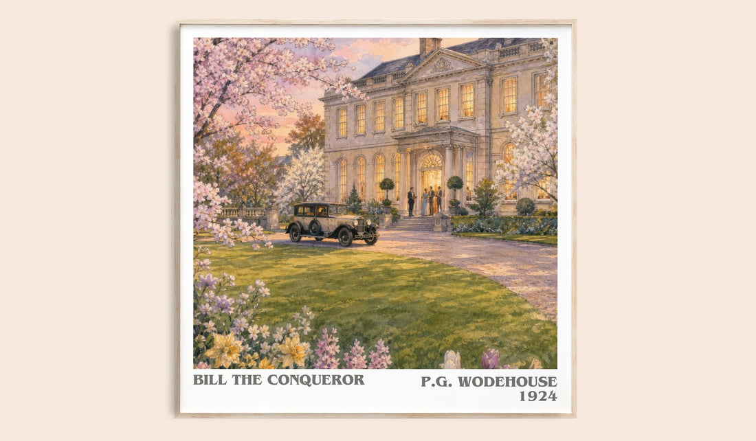Bill the Conqueror literary book poster by P.G. Wodehouse – framed literary art print