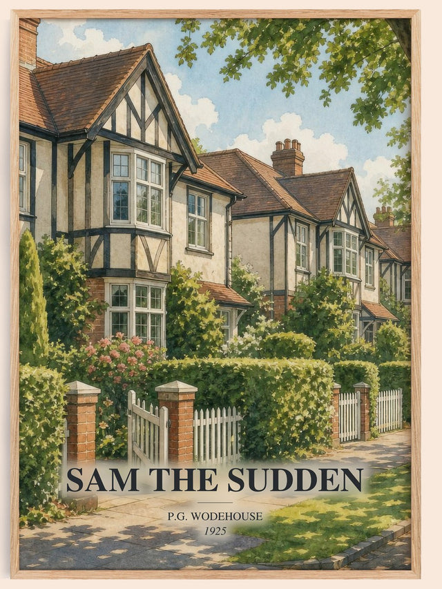Sam the Sudden Book Watercolour Illustration by P.G. Wodehouse