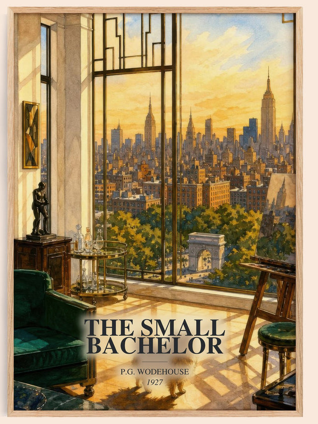 The Small Bachelor Book Watercolour Illustration by P.G. Wodehouse