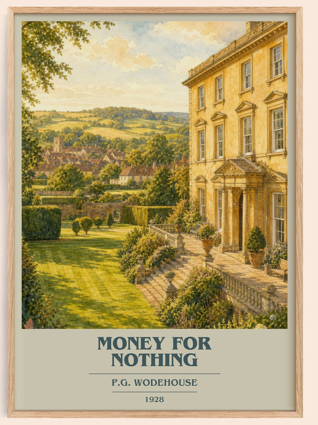 Money for Nothing Book Cover Poster by P.G. Wodehouse