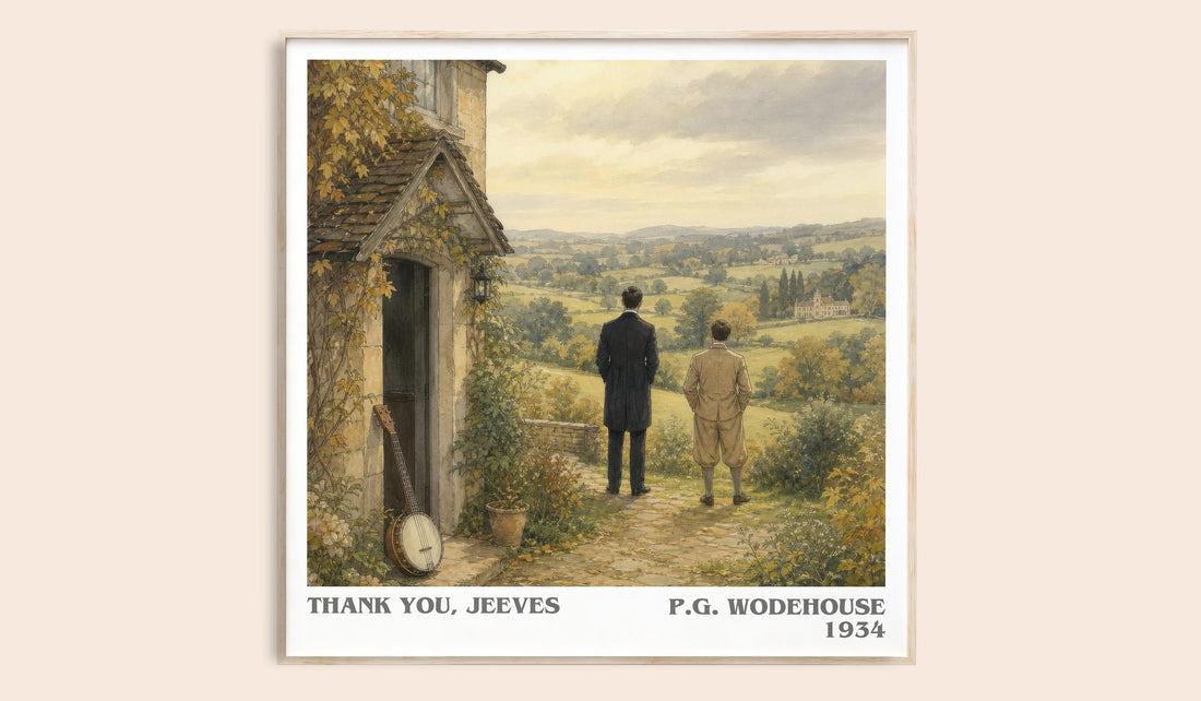 Thank You, Jeeves literary book poster by P.G. Wodehouse – framed literary art print