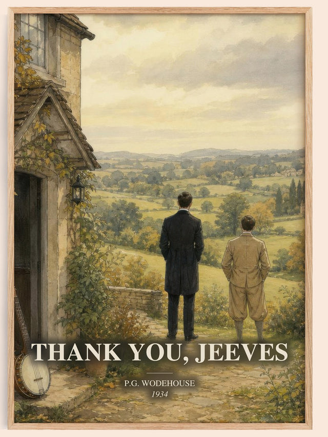 Thank You, Jeeves Book Watercolour Illustration by P.G. Wodehouse