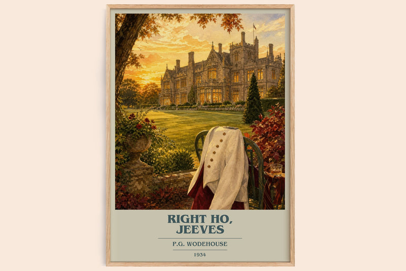 Right Ho, Jeeves Book Cover Poster by P.G. Wodehouse