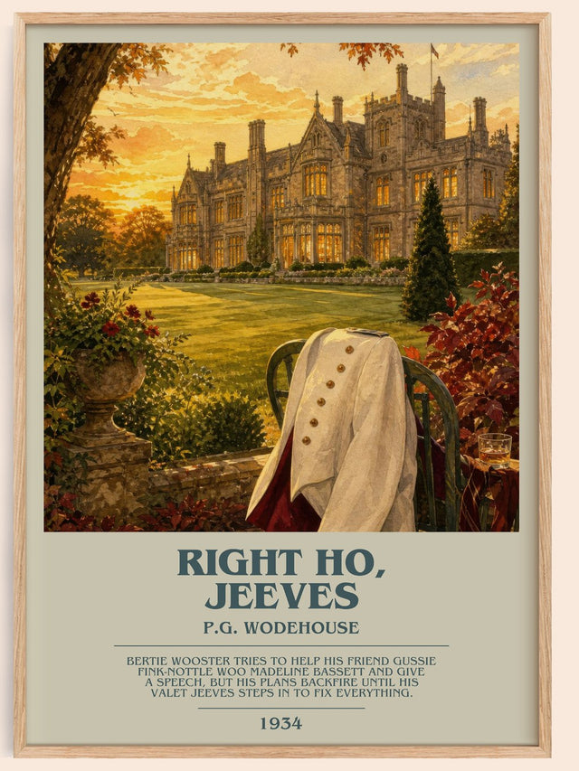 Right Ho, Jeeves Bookish Wall Art by P.G. Wodehouse