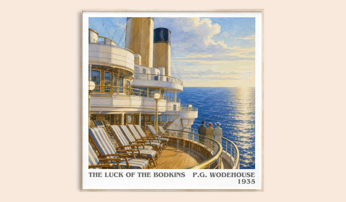 The Luck of the Bodkins literary book poster by P.G. Wodehouse – framed literary art print