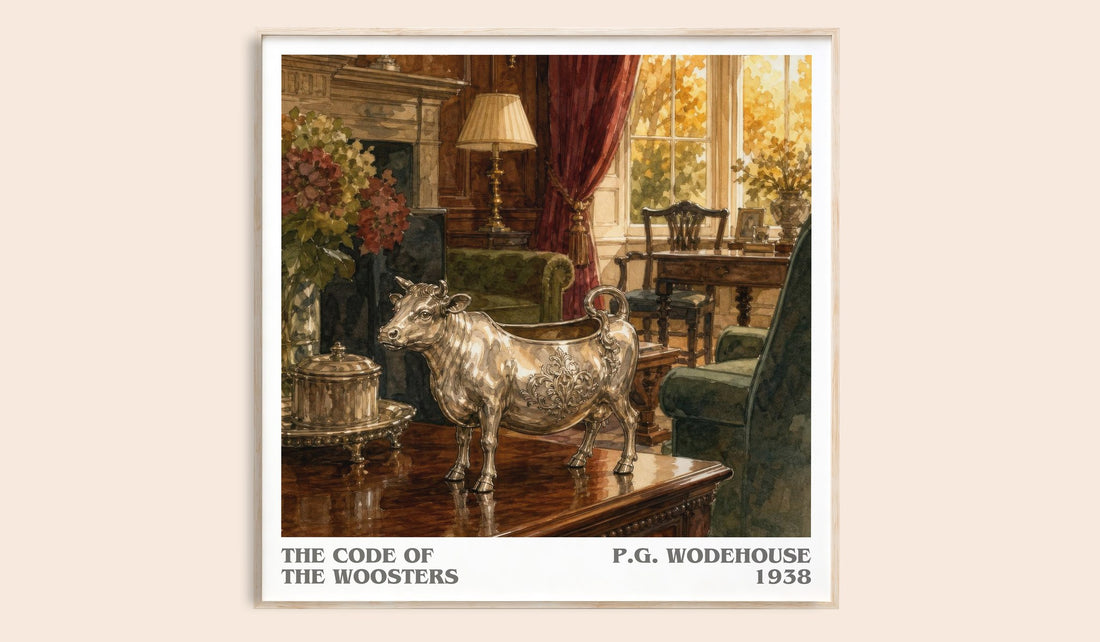 The Code of the Woosters literary book poster by P.G. Wodehouse – framed literary art print