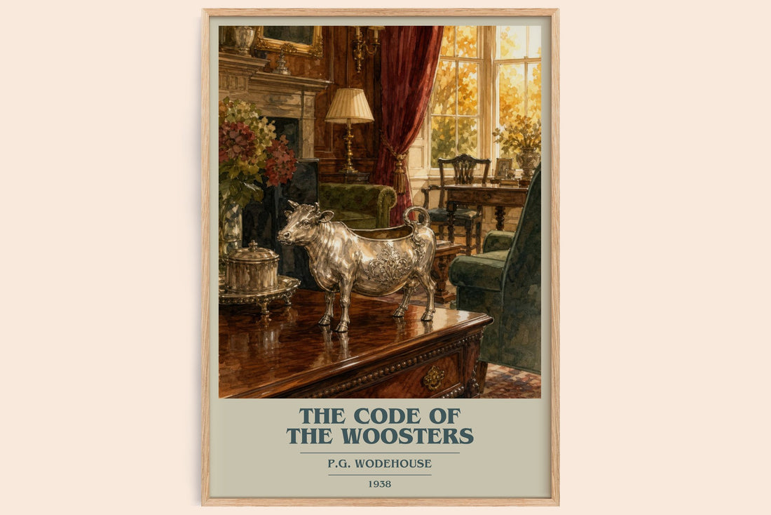 The Code of the Woosters book cover book poster by P.G. Wodehouse – framed literary art print